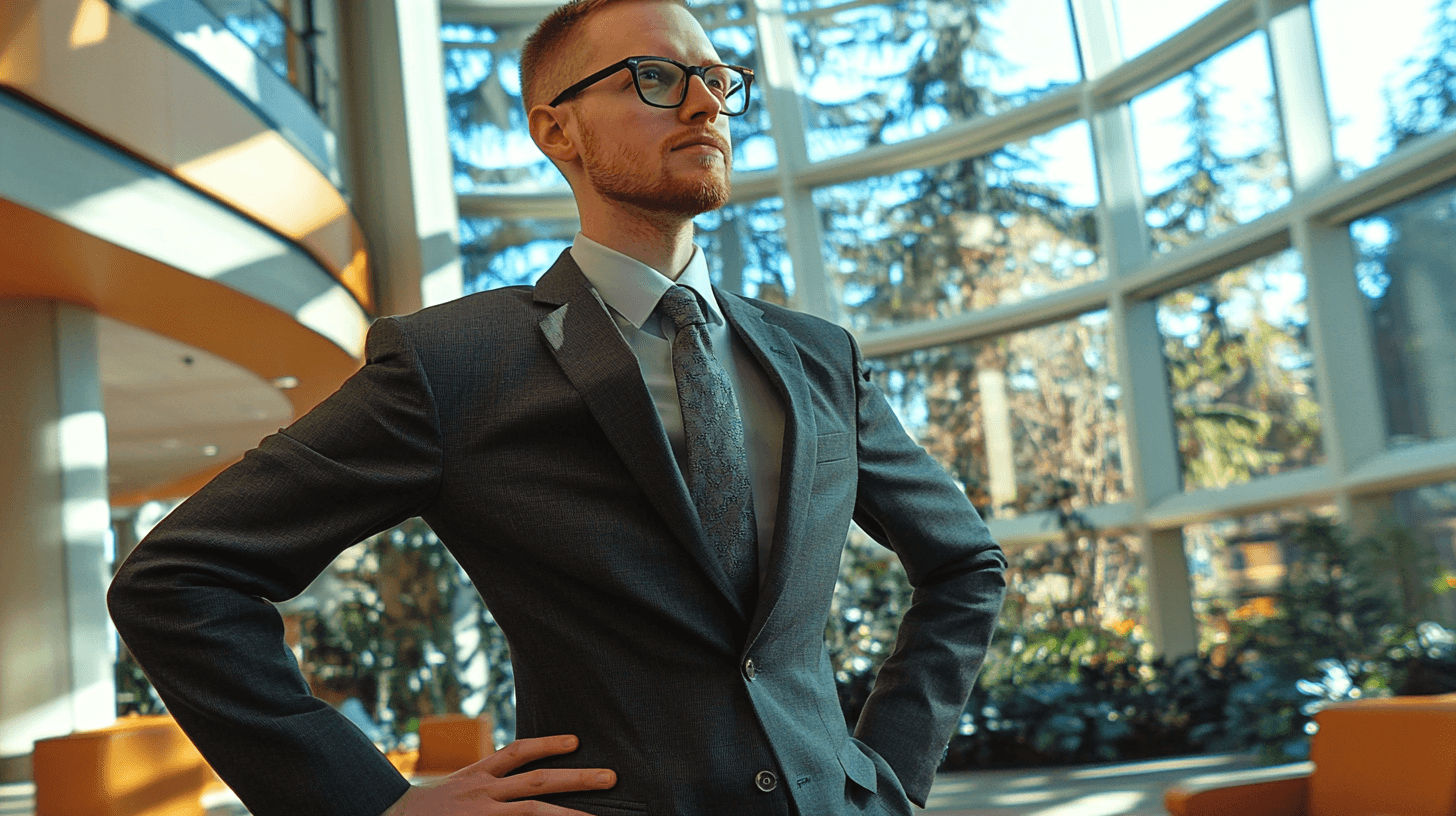 Professional preparing calmly before an important job interview