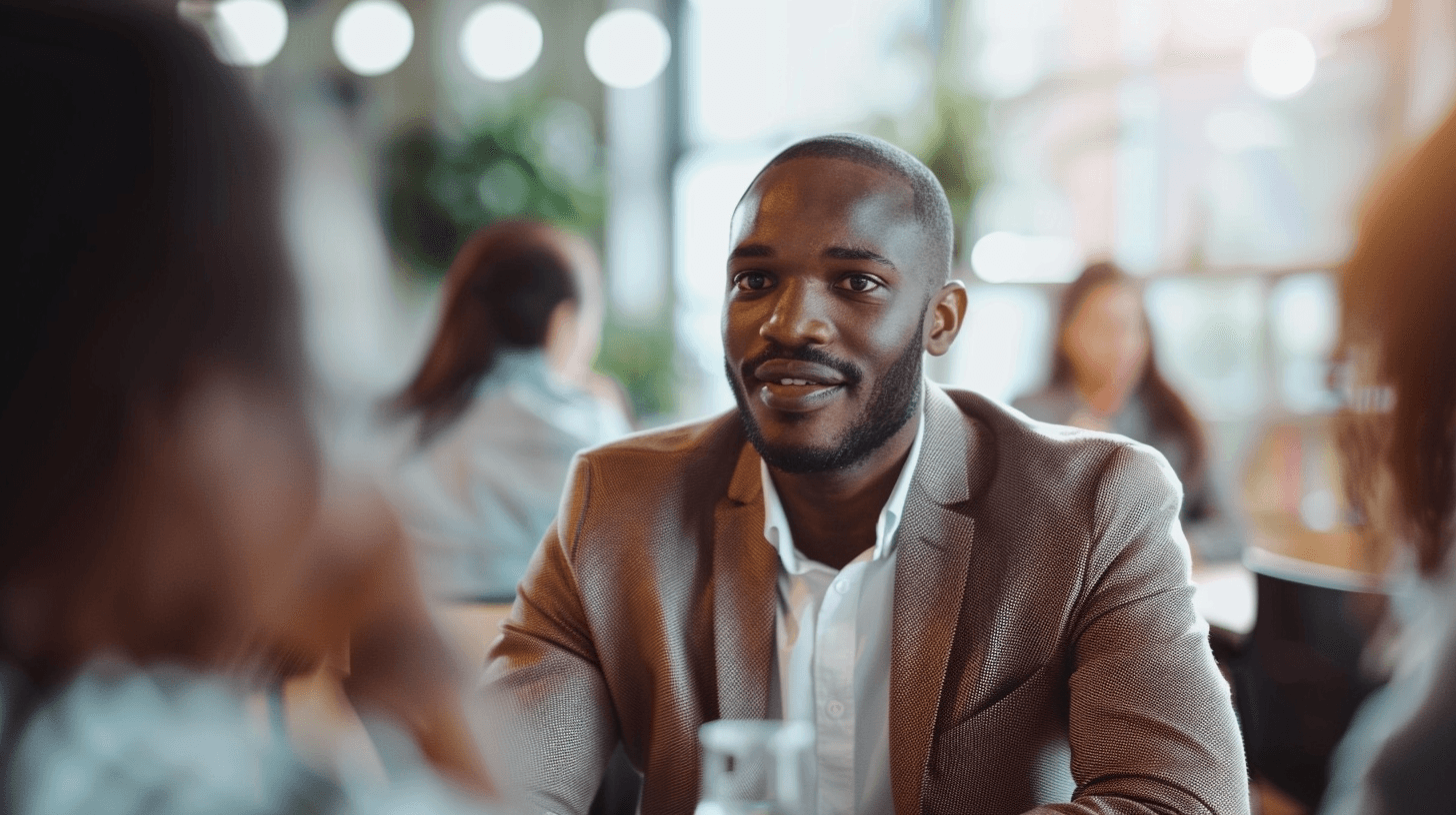 Candidate asking strategic questions in a job interview